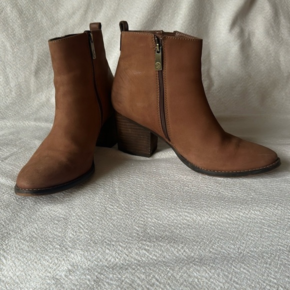 Blondo Vegas 2 Casual Brown Ankle Boots Waterproof Leather Zip Up Size 11M - Picture 6 of 10